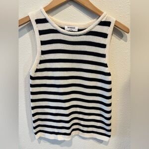 Workshop navy and white Striped sweater tank med